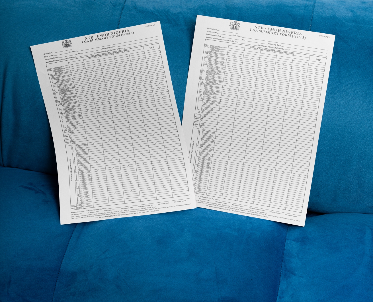 NTD/FMOH NIGERIA LGA SUMMARY FORM (LEVEL 3)